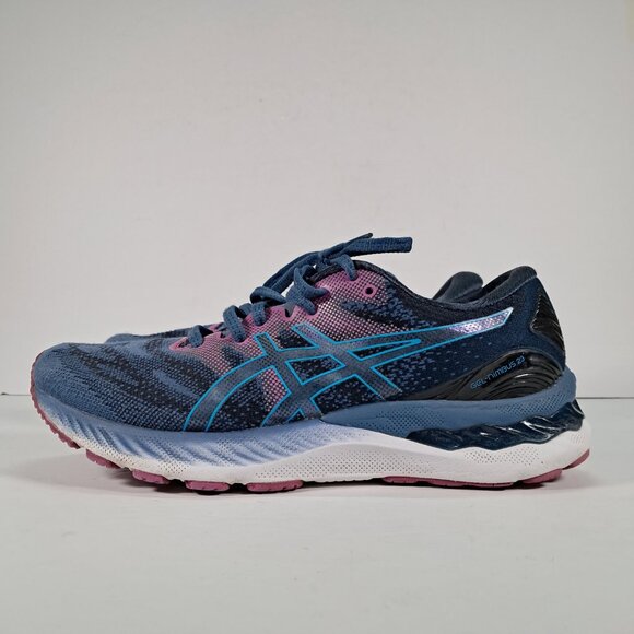 ASICS Gel-Nimbus 23 Athletic Sneakers Women 9 WIDE Blue Purple Running 1012A884 - Picture 1 of 15